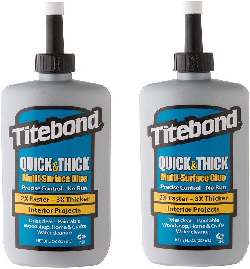 Titebond Quick & Thick Multi-Surface Glue (2-Pack), 8 oz