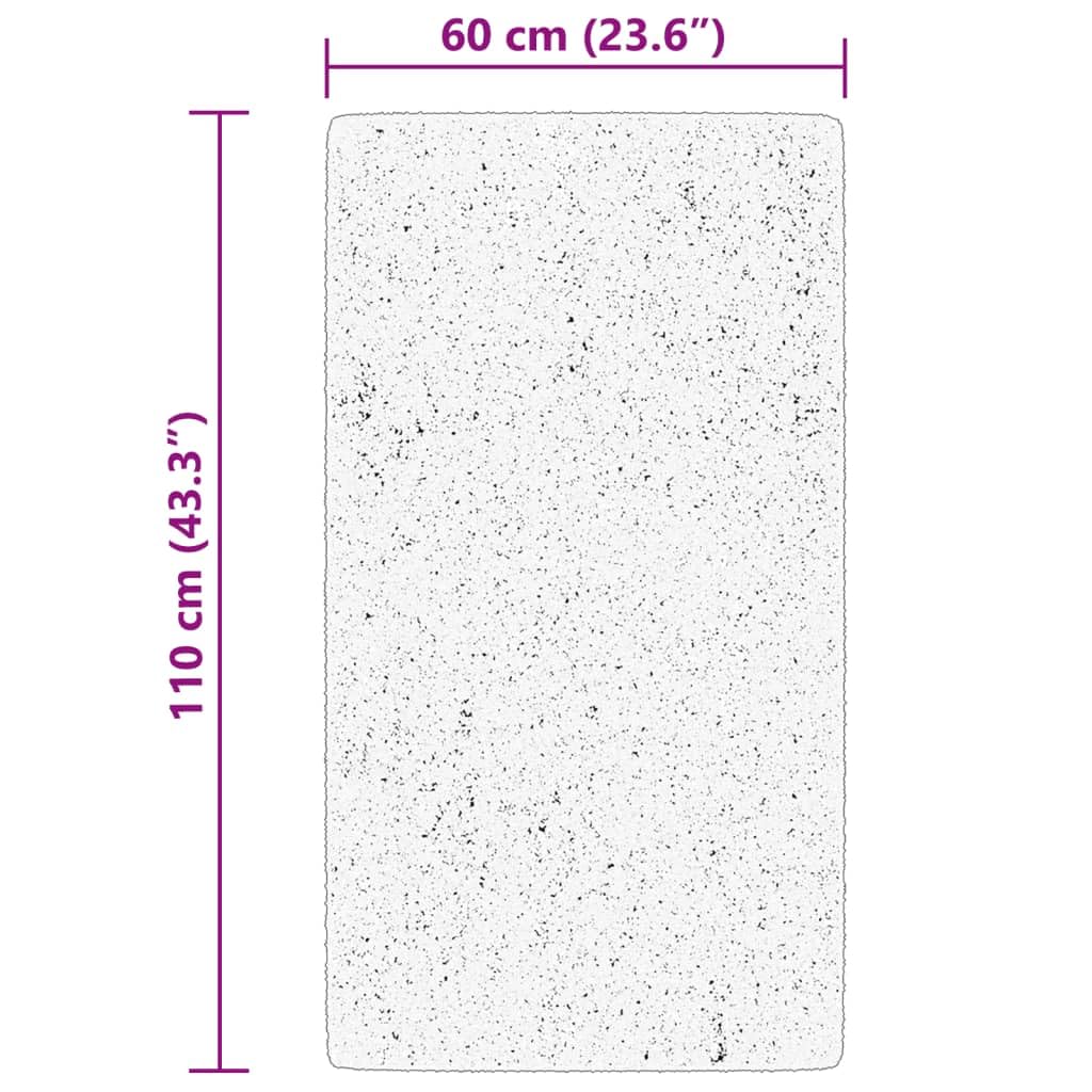 Tapis HUARTE à Poils Courts Doux et Lavable Noir 60x110 cm en Polyester antidérapant Moelleux pour Salon Chambre Couloir intérieur terrasse Design Confortable cocooning