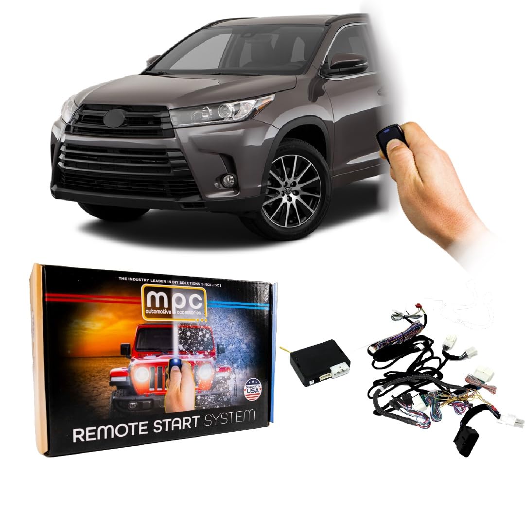 MPC Remote Start Kit Compatible 2014-2019 Toyota Highlander || Plug and Play || Key to Start || Push Lock 3X to Start || USA Tech Support