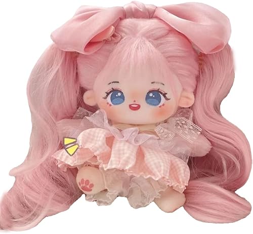 Juguete de muñeca de algodón de 7.9 in con hermoso pelo largo para niñas regalo (X09801)