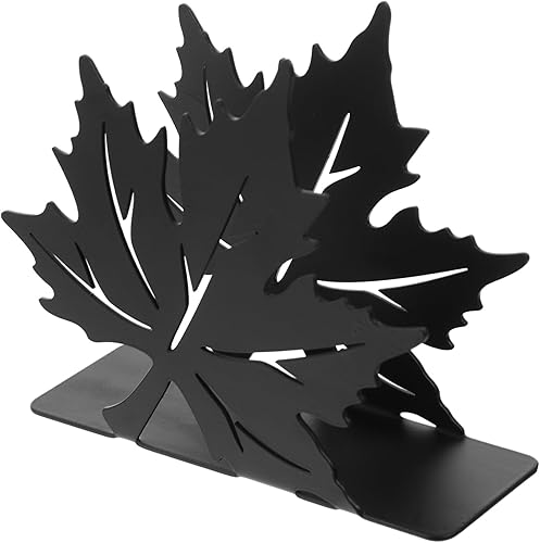 HOMSFOU decoración de mesa de comedor decoración de Navidad decoración del hogar soporte de toalla de papel negro Soporte de servilleta vertical