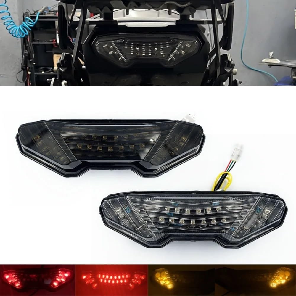 Moto Faros Freno Trasero​ Luz trasera LED intermitente para
