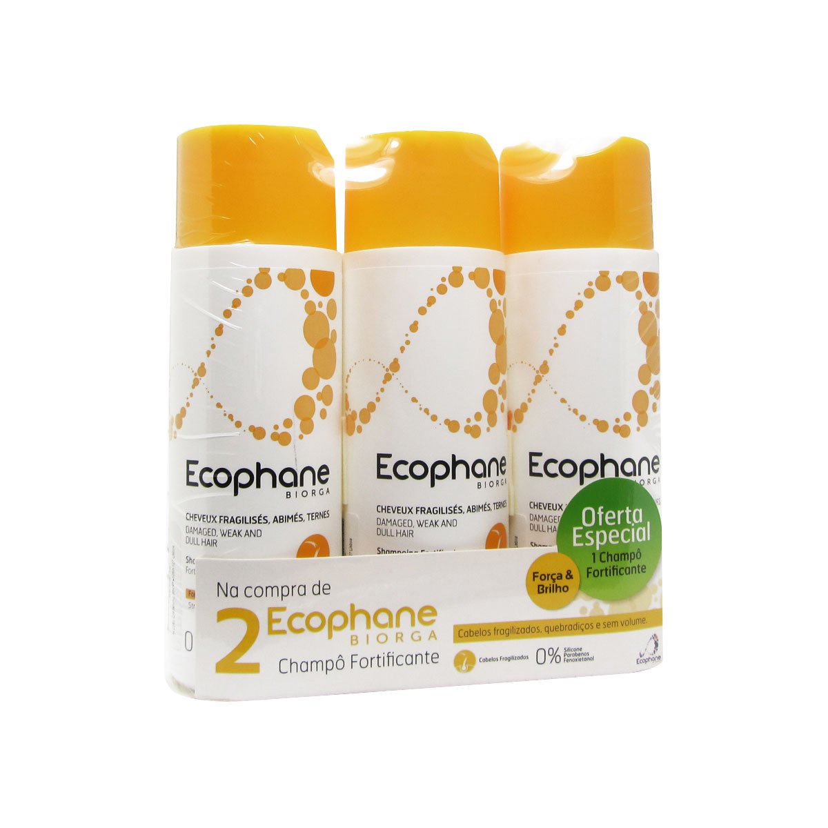 Biorga Pack Ecophane Fortifying Shampoo 3x200ml
