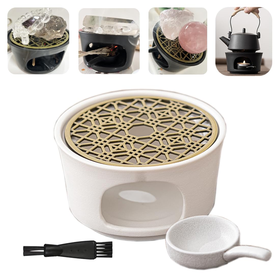 Amazon｜多機能浄化皿 ホワイトセージ・パロサント対応 パワーストーン