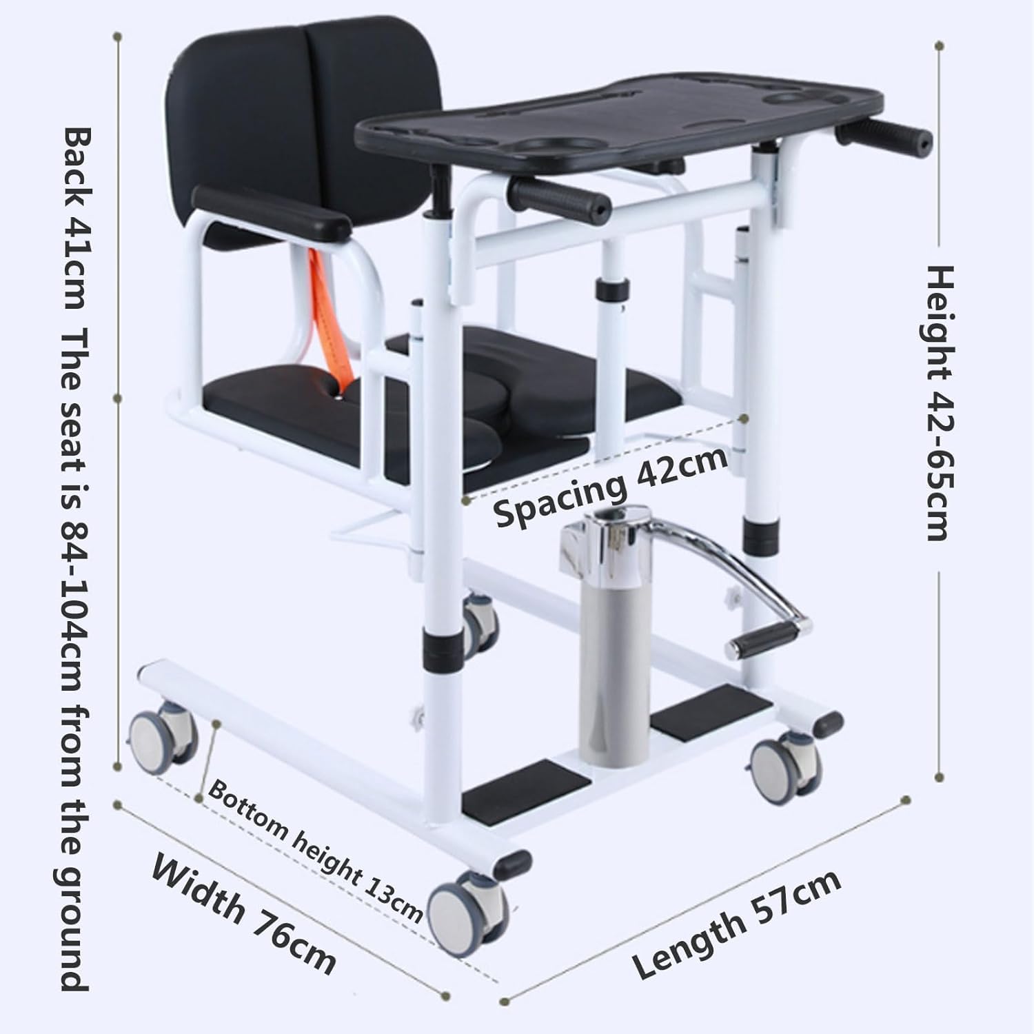 Liftcare　AX-HXL1810 Hydraulic Patient Lift Transfer Chair for Home,Hydraulic Patient