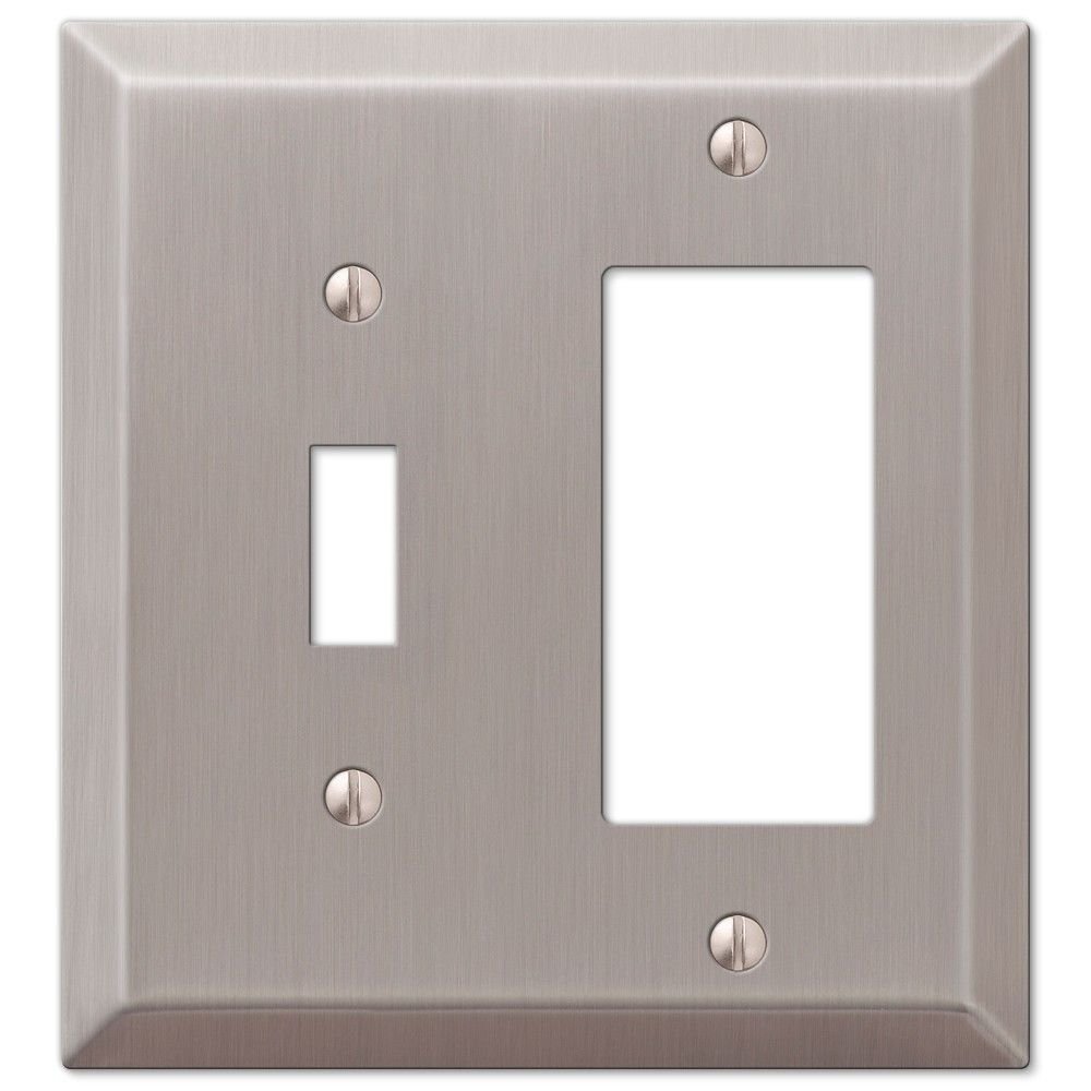 ZEYUMEE (Toggle Rocker GFCI, Satin Nickel) - Traditional Design Wall Switch Plates and Toggle Rocker GFCI, Satin Nickel