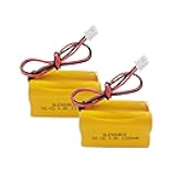 XUNTU 4.8V NiCad Battery Pack Replacement for BL93NC487,BL93NC484, BAA48R Lithonia ELB B006 ELBCS06 ELB-CS06 Exit Sign Emergency Light (2-Pack)