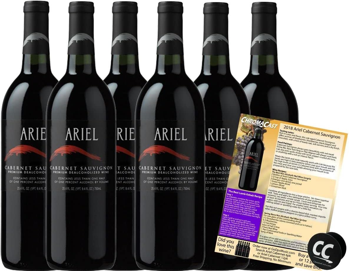 NonAlcoholic Red Sampler Five (5) Bottles 750ml Each