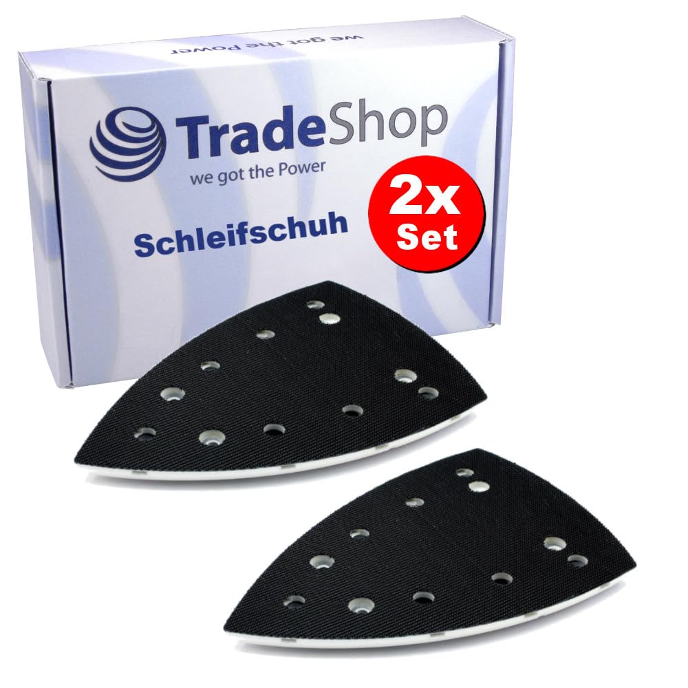 2x Trade-Shop Schleifschuh/Schleifplatte 100 x 150mm kompatibel mit Festool DS400, DTS400, DTSC400 ersetzt 493723 (SSH-STF-Delta100x150/7) Deltaschleifer