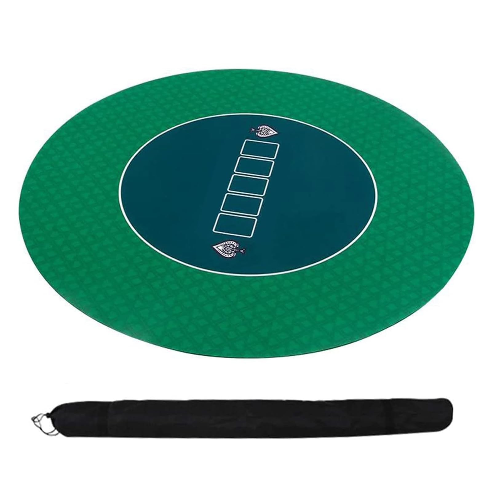 Tovaglia in Feltro da Casinò con Layout di Poker Portatile da Tavolo per Giochi di Carte, Tappetino in Gomma da Poker per Feste, Serate di Gioco di Poker