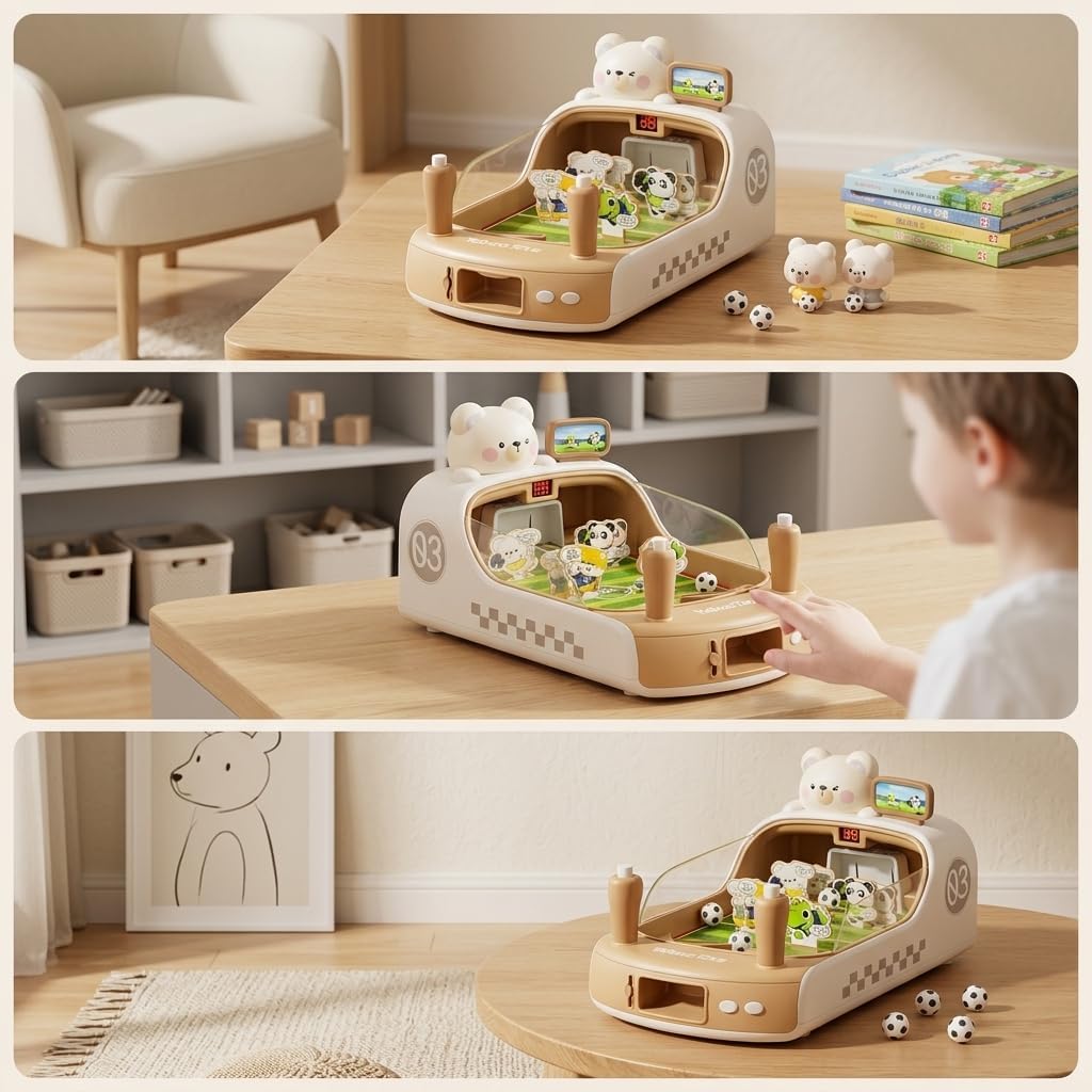 Calcio da Tavolo per Bambini con Punteggio Elettronico, Regalo Bambino 5 6 7 8 10 Anni Maschio, biliardo