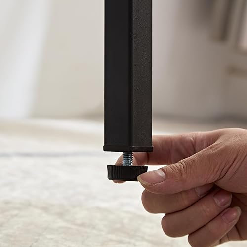 Miniatura 6 de Juego de mesa de comedor de 3 piezas industriales para 2, mesa de comedor de altura de encimera de cocina con base de mesa ajustable para bares,