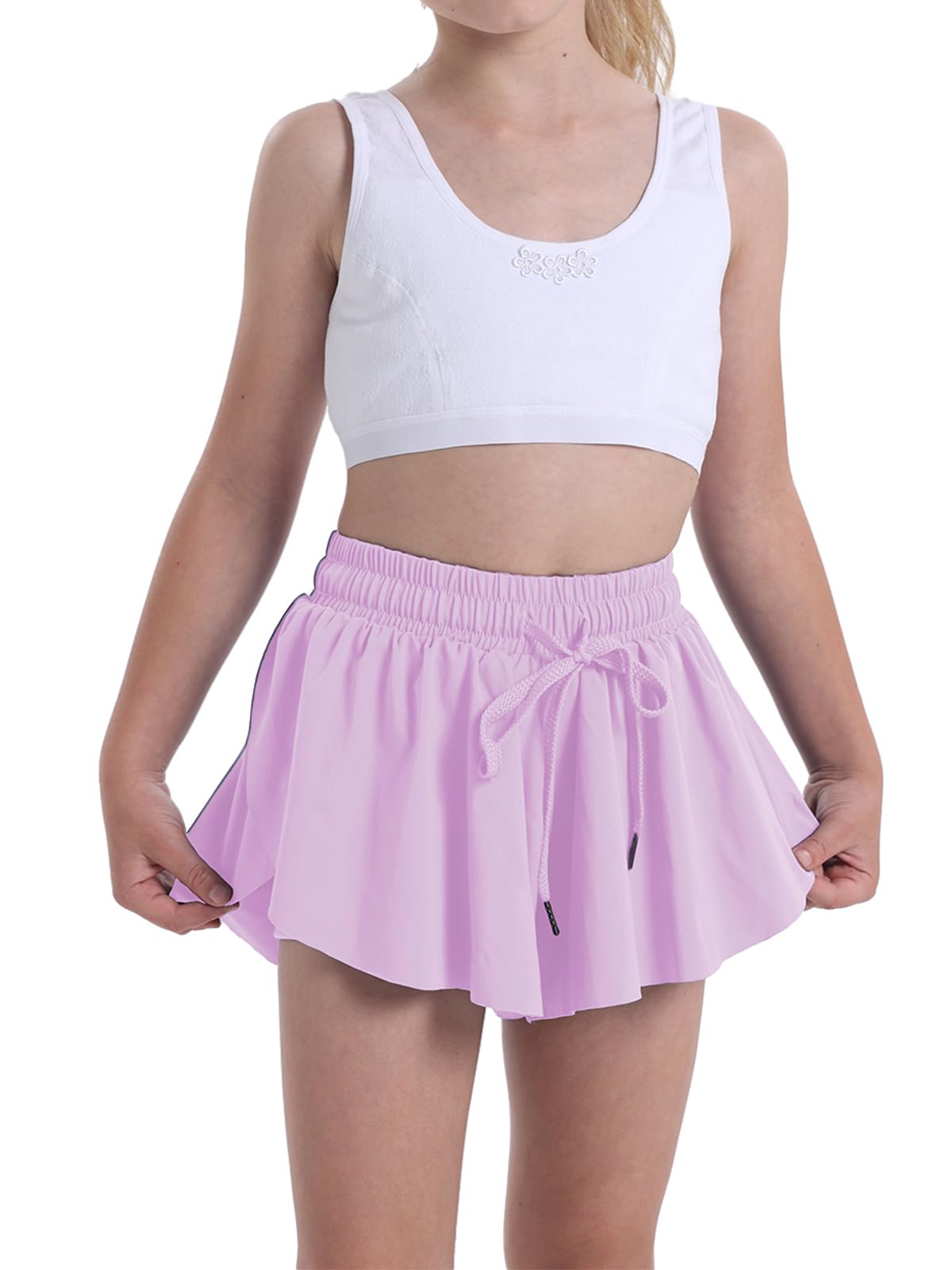 Flowy Shorts for Teen Girls Athletic Running Youth Butterfly Shorts