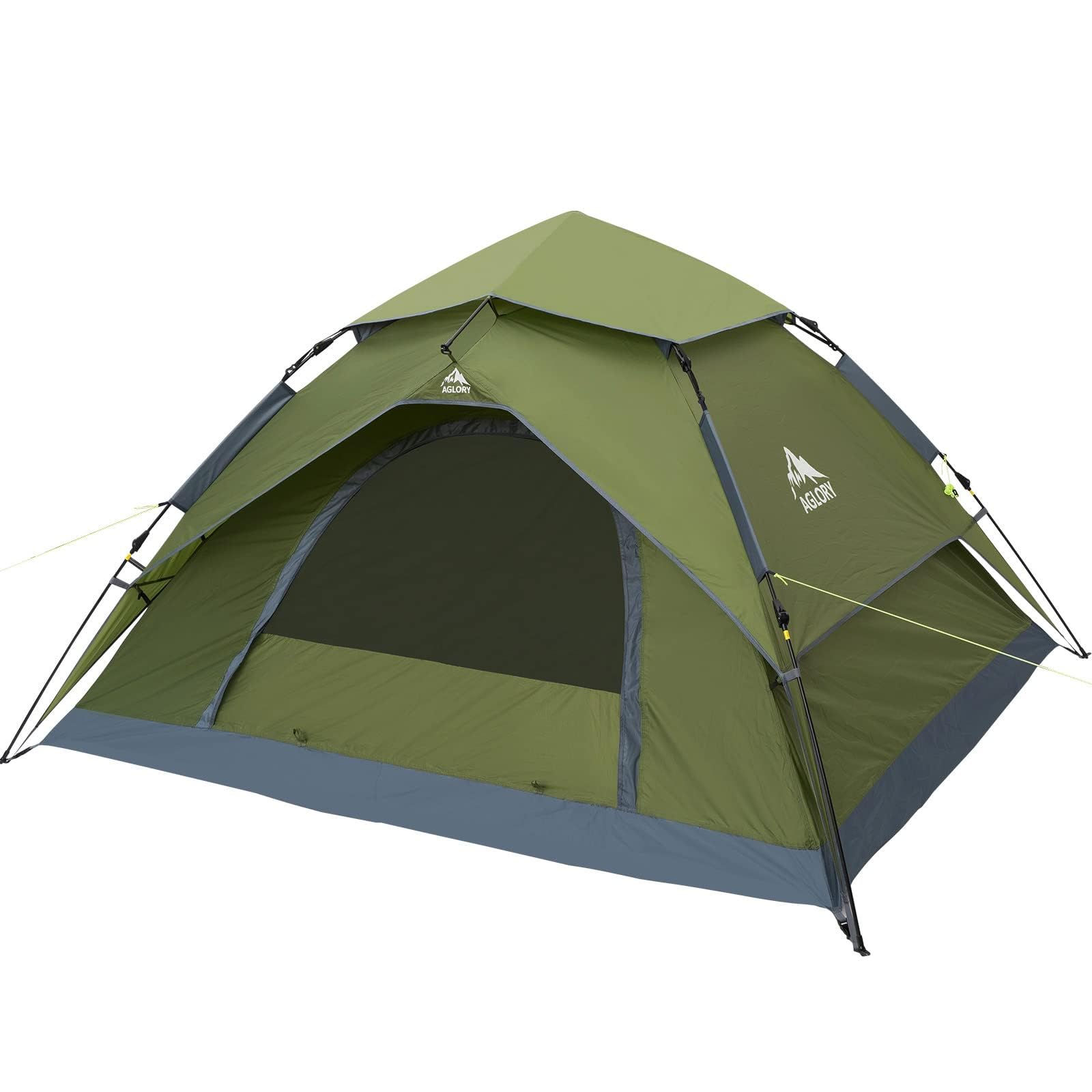 AGLORY 4 Person Pop Up Tent Portable Instant Automatic Tent Waterproof Windproof with Rainfly for Camping Family Traveling Hiking Picnicing image 8