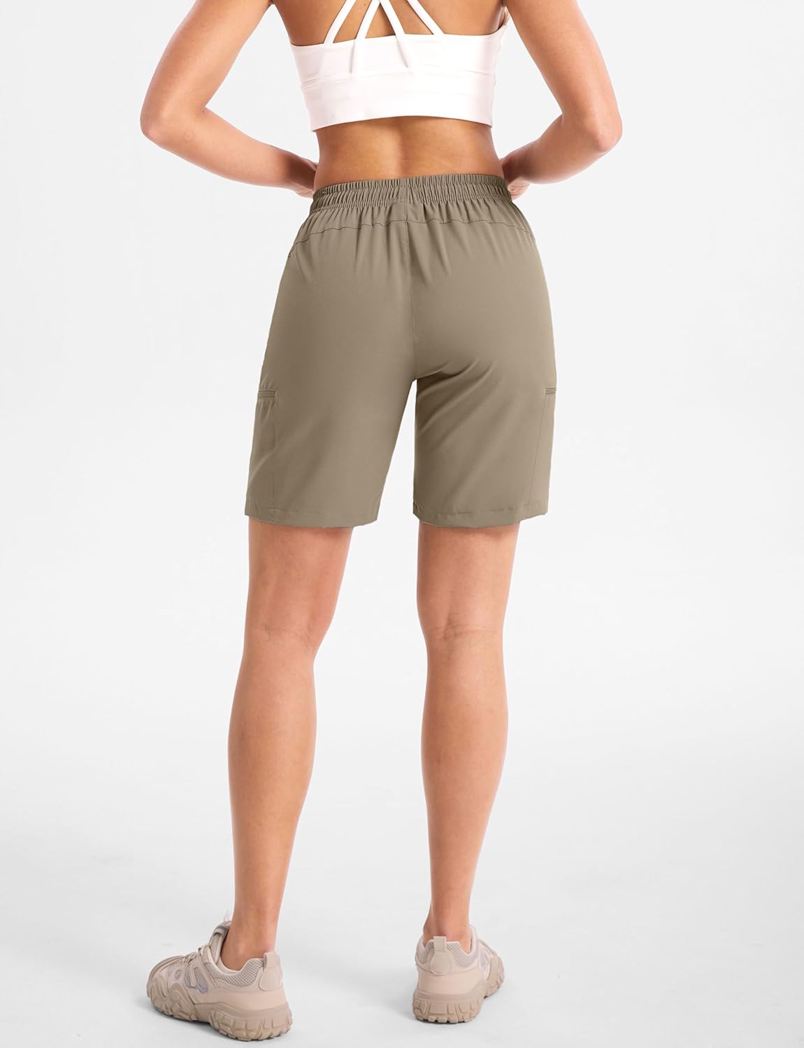 Women's 7"/9" Hiking Cargo Shorts Lightweight Stretch Quick Dry Athletic Golf Summer Bermuda Shorts for Women