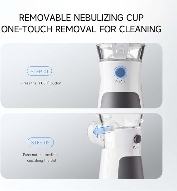 yuwell Portable Nebuliser Machine for Kids and Adults, Silent Mesh Nebuliser Ideal for Travel and Home Use(M102)