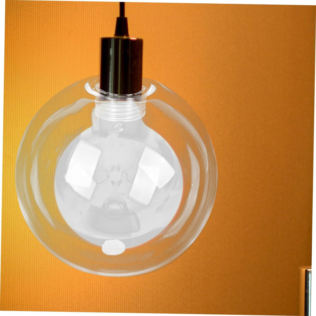 DOITOOL Clear Globe Lampshade Decorative Spherical Light Cover for Ceiling Fixtures Elegant Design for Home Decor for Living Room Bedroom and Dining Areas