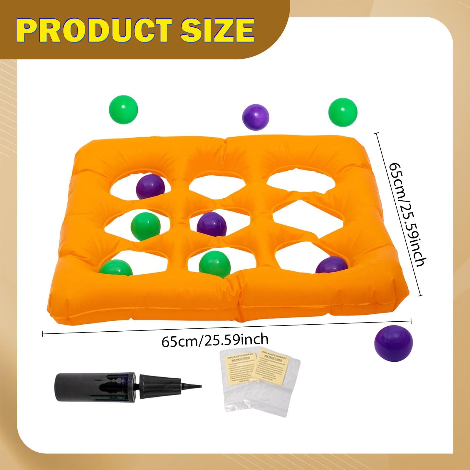 predolo Juego de flotadores de Piscina con 10 Pelotas, Inflable, para lanzar al Libre, para Adultos.