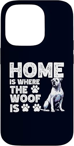 Vista 40 de iPhone 14 Plus Home is Where The Woof Is Dogo Argentino Dog Funny Dogs Fan Case