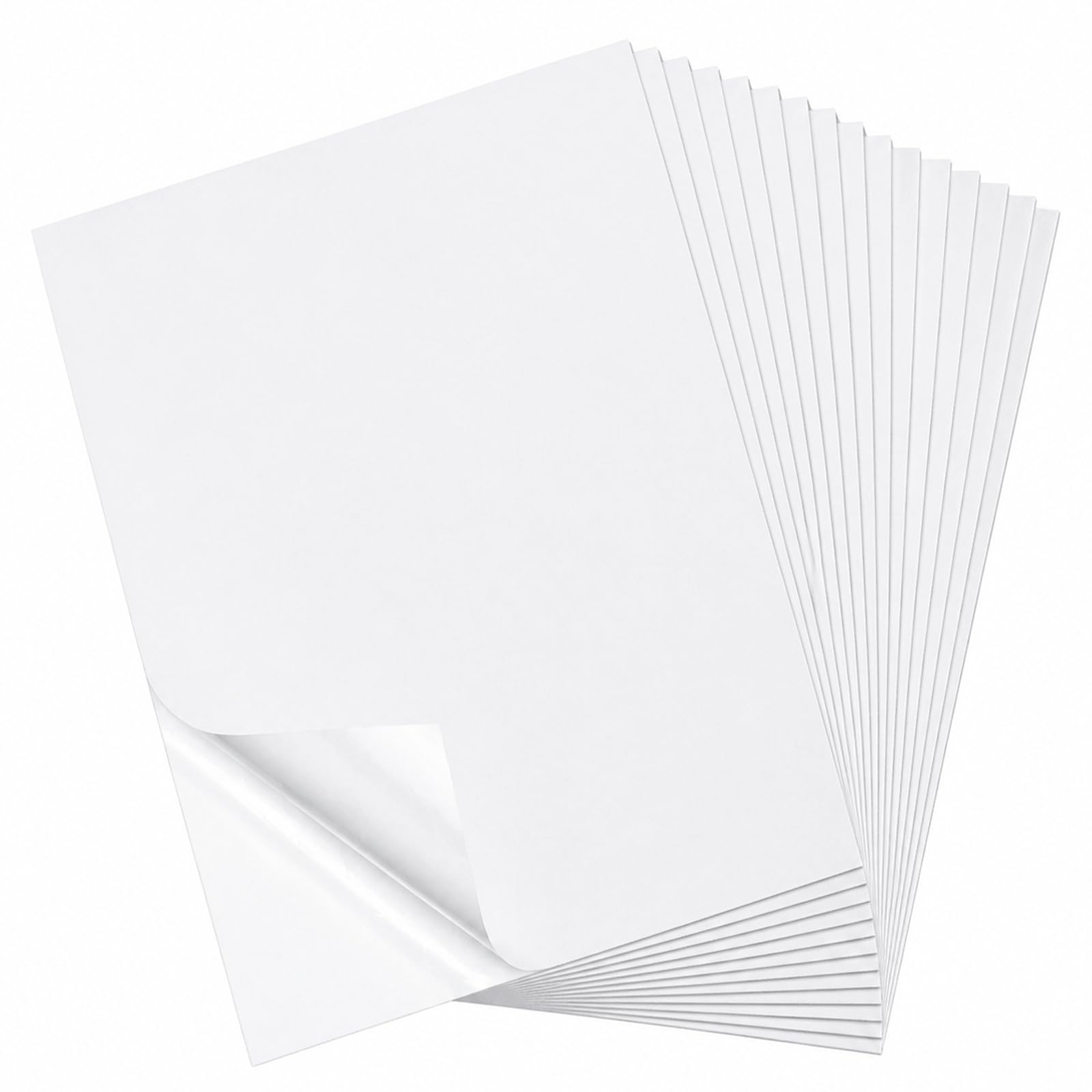 Koprek 20 Pcs A4 Double Sided Adhesive Sheets, 21 * 29.7cm Clear Double Side Adhesive Sheet, Strong Self-Adhesive Sticky Craft Tape Sheets, for Crafts, Party Decorations, Card Making, Gift Wrapping