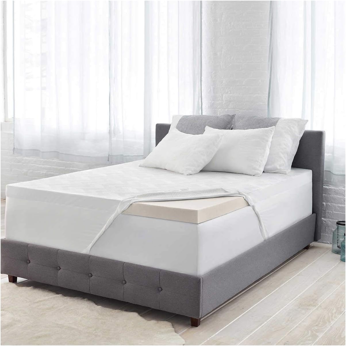 NovaformLURAcor Support 3" Foam Mattress Topper, Twin