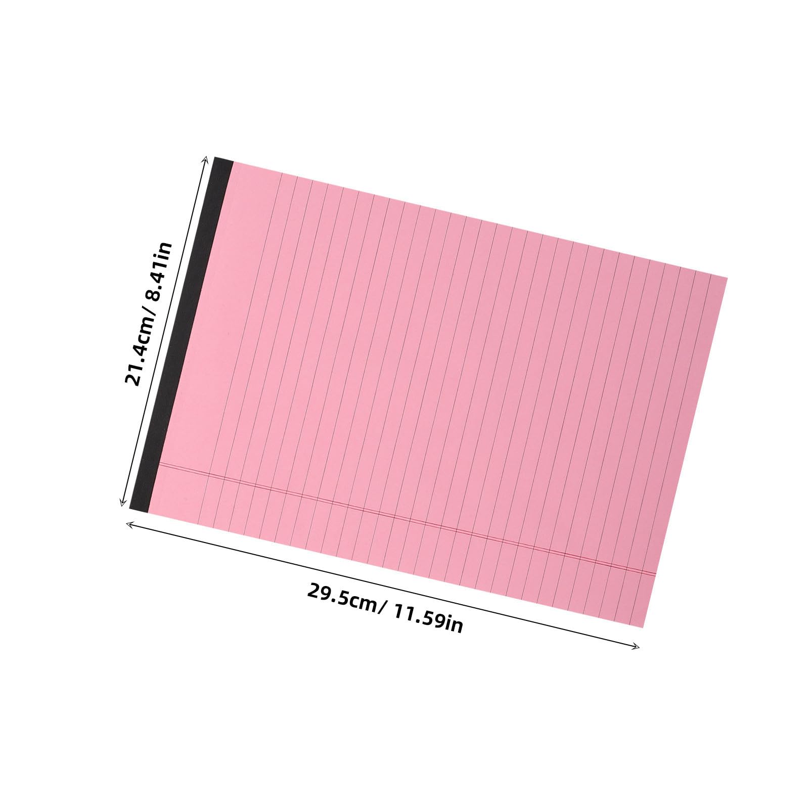 SHINEOFI 4 Piezas Bloc de Notas Rosa A4 Líneas Horizontales y Columnas Divididas, Papel Trabajo y Documentación