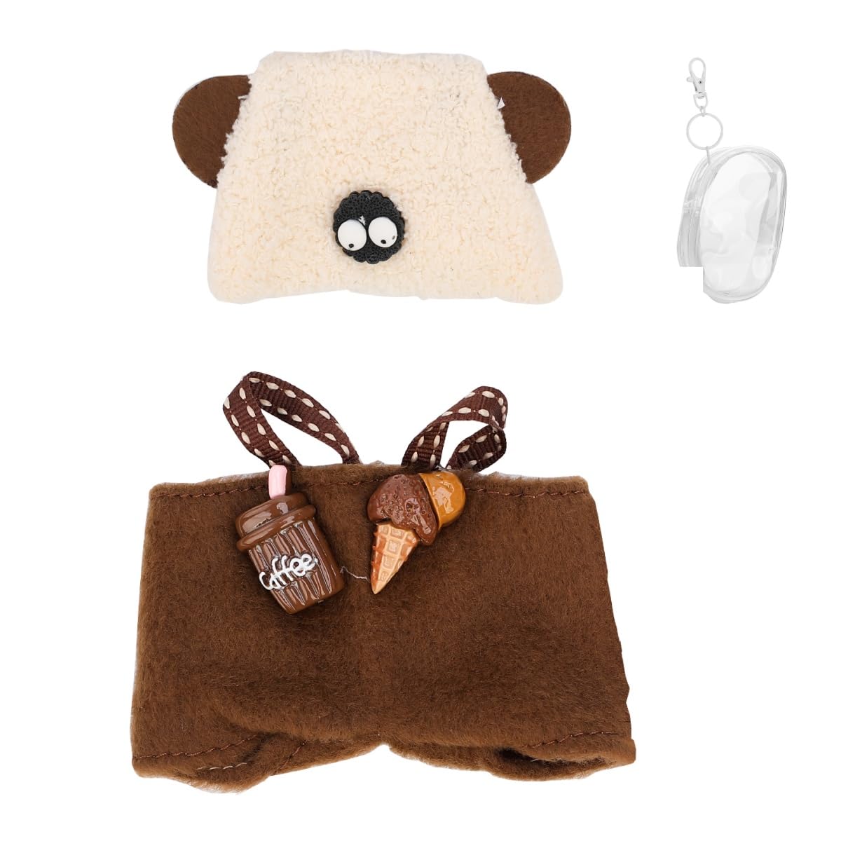 Clothes Set for 17cm Doll, Hat Suit Ornaments Accessories Set for Any 17cm/6.7inch Doll[With Clothes Storage Bag] (NO.81)