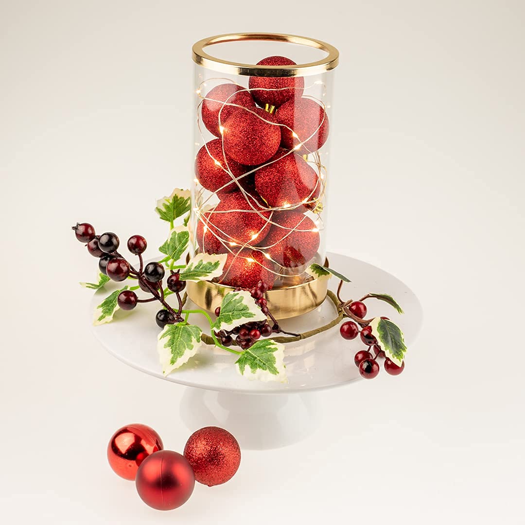 Generic, Round Clear Glass Vase for Flowers Glass Candle Holder for Centerpieces Glass Cylinder Vase for Centerpieces Clear Vase with Gold Metal Base Glass Vase for Weddings