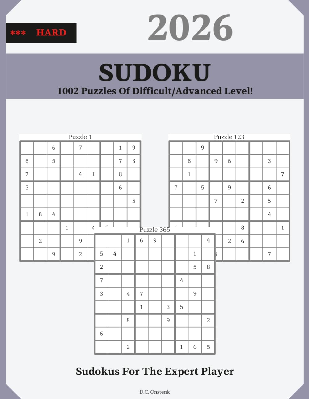 Hard Sudoku 2026: 1002 Puzzles Of Difficult/Advanced Level | For The Expert Players | All Ages | Large format