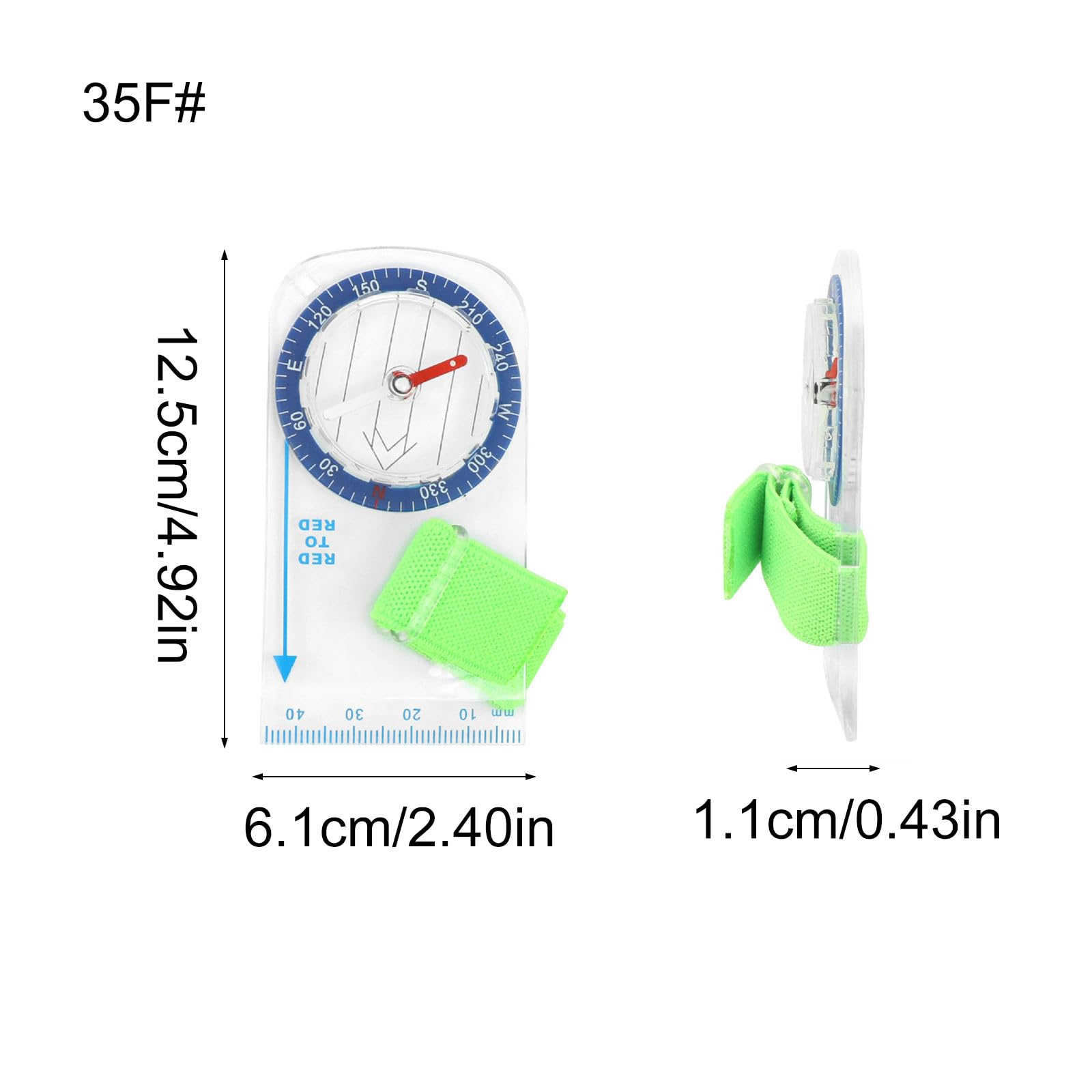 SCALA DI DISEGNO Bussola Mappa Righello Fibbia Auto Campeggio Guida