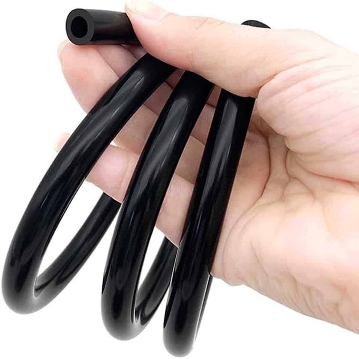 Tubo In Silicone Nero, Diametro Interno 1 M, 10-25 mm, Flessibile, Gomma Morbida, Resistente Al Calore, for Pompa Dell'aria for Acquario(ID 10mm x OD 14mm)