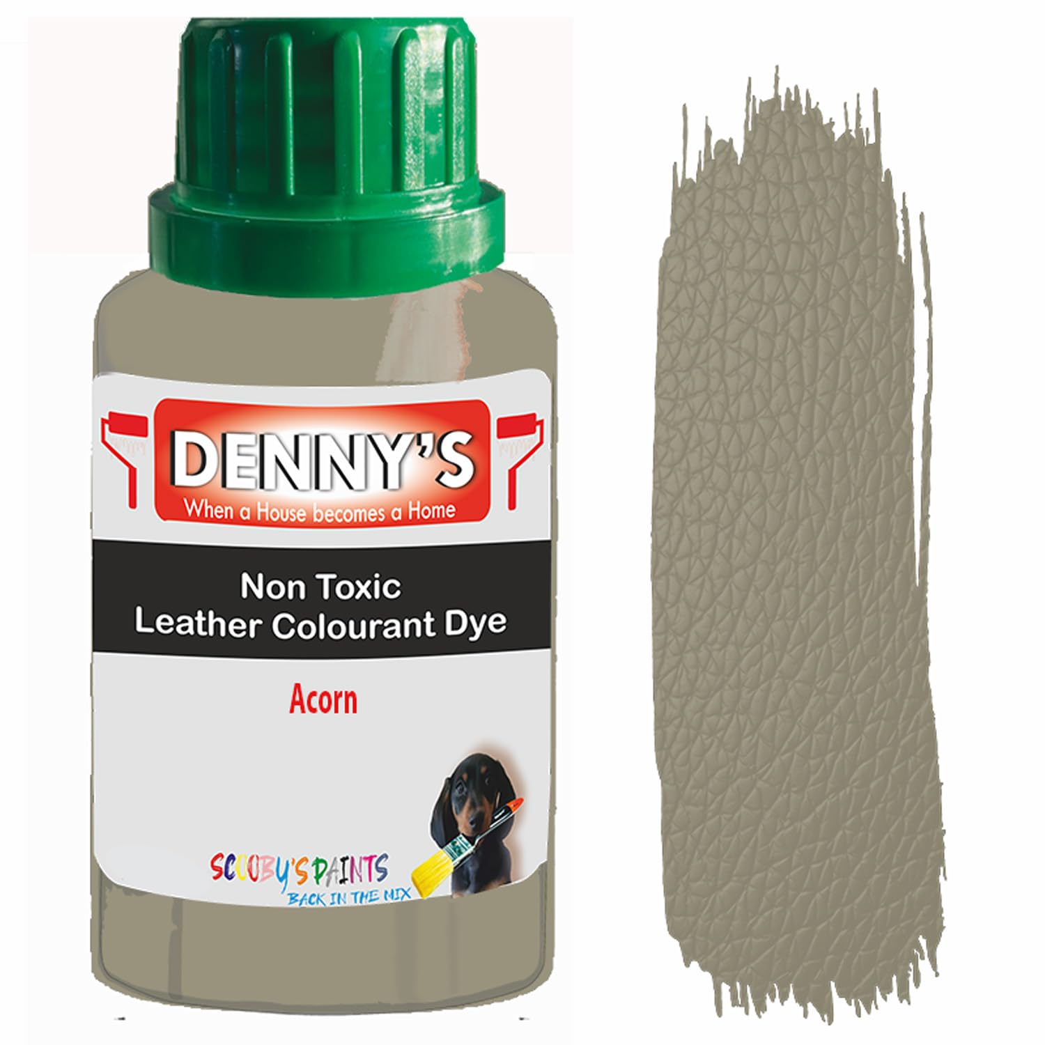 All in One Leather Colourant Self Seal Leather Dye Repair Paint for Furniture, Sofas, Car Seats (Acorn, 100ml Bottle)