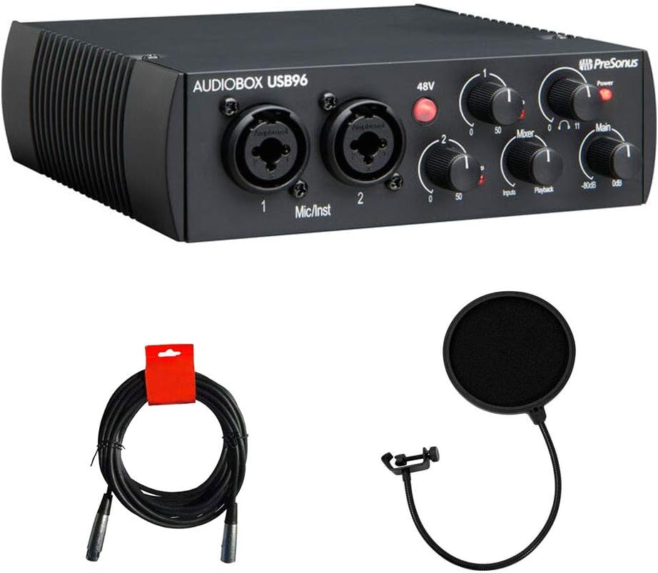 Amazon.com: PreSonus AudioBox USB 96 2x2 USB Audio Interface (25th ...