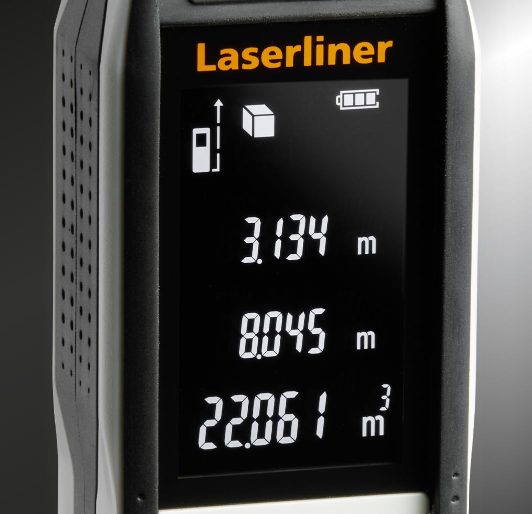 Laserliner Distanziometro laser fino a 30 m, DistanceMaster Compact 30, misura lunghezza/area/volume, misurazione continua, memoria 50 valori, custodia inclusa