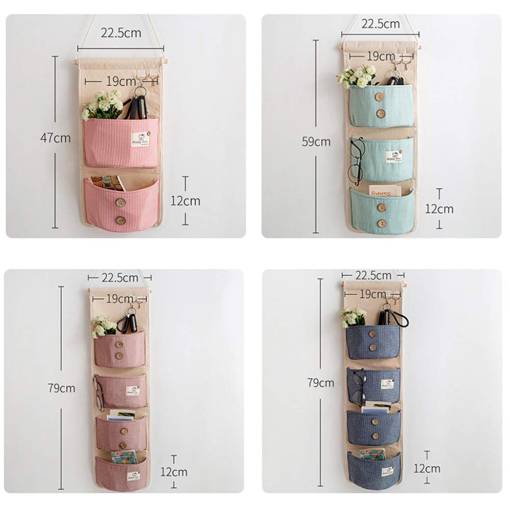 YJDQYGSNJ Estanteria Colgante en Tela,3 Piezas Después de la Puerta Pared Zhiwu Guadai Estantería Colgante Plegable,Alta Capacidad Depositar Vestir/E / 2 layer+3 layer+4 layer