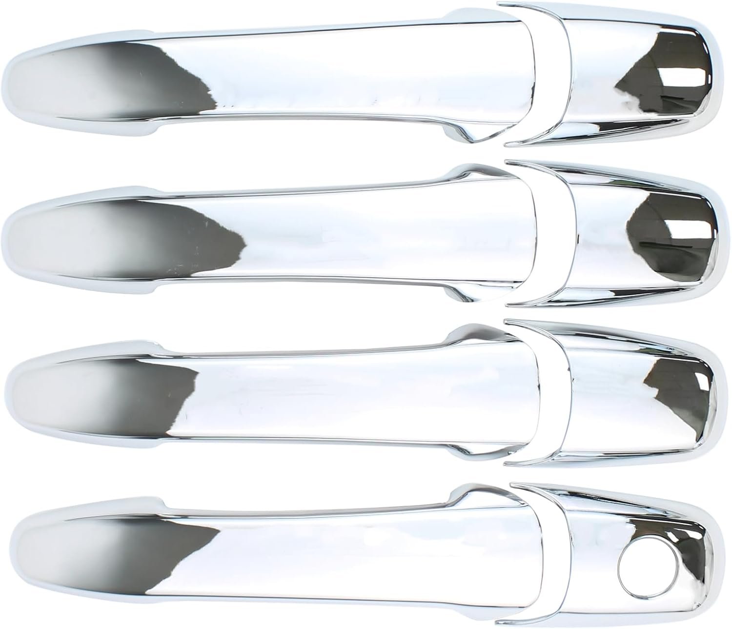 NewYall 4 Chrome Front Rear Left Right Side Exterior Door Handle Covers | for Ford Flex 2009-2016 Edge for Lincoln MKX MKZ 2007-2010