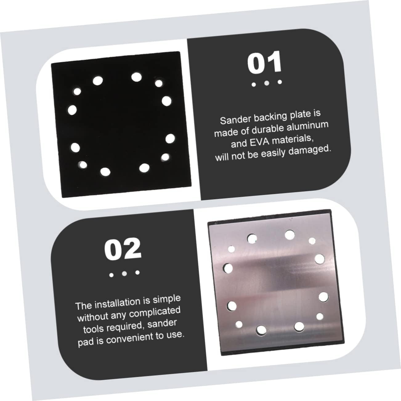 Mipcase 5pcs Sander Pad Replacement for Electric Self-adhesive Backing Plate Easy to Install for Efficient Sanding and Preparation