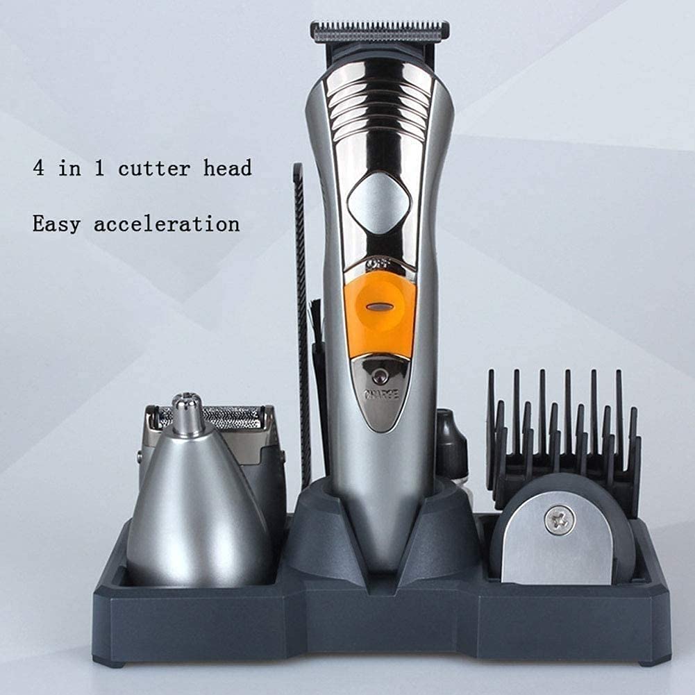 Clippers per Capelli per Uomo Kit di Taglio per Capelli Professionale Trimmer Senza Fili, 3 pettini Guida per barbieri e stilisti