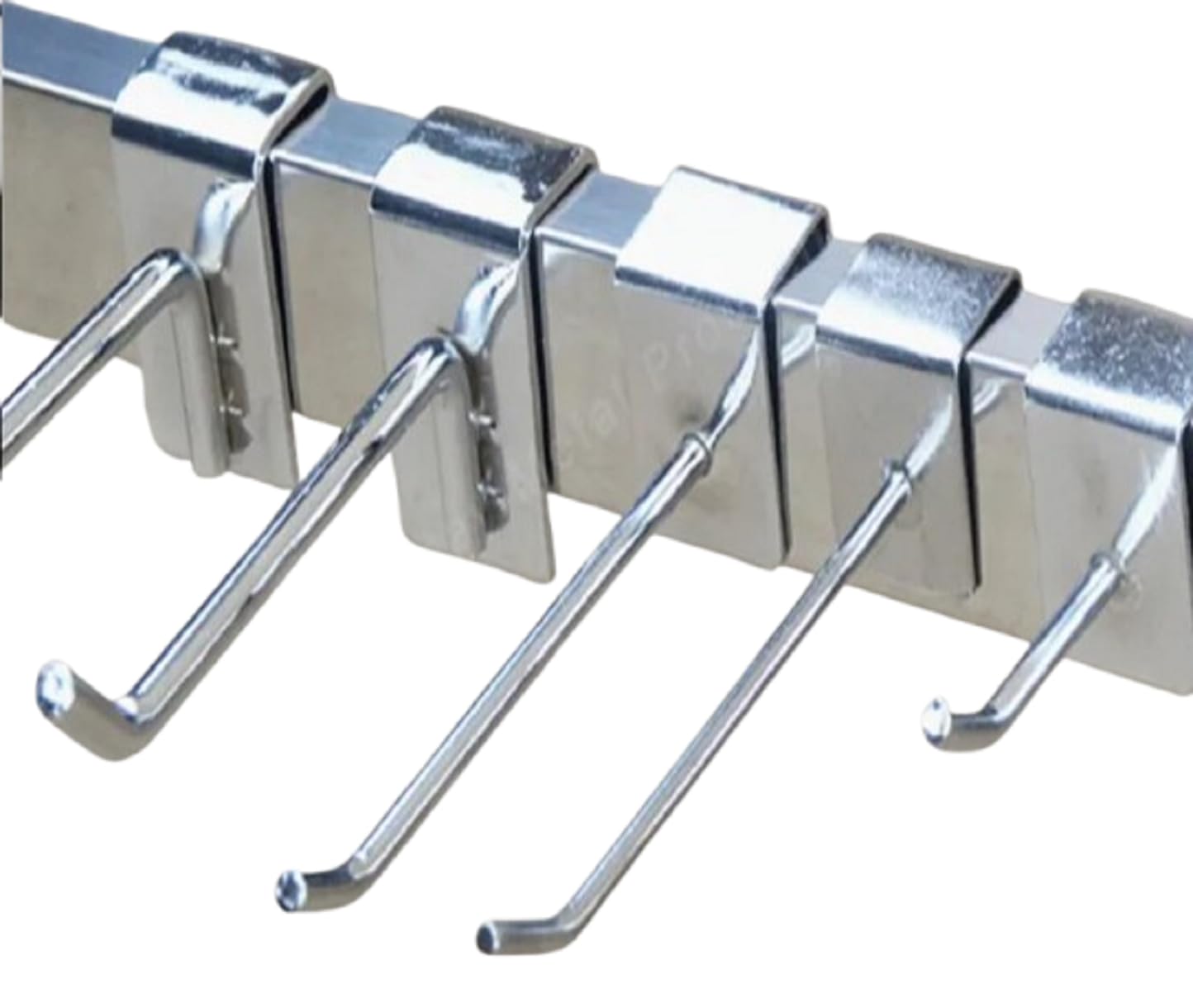 - Q1 Beads 12 Pcs. Steel Tube Display Hook 100 mm/4 inch for Square Pipe 15x30 mm -Supermart Shelf Accessories(Chrome)