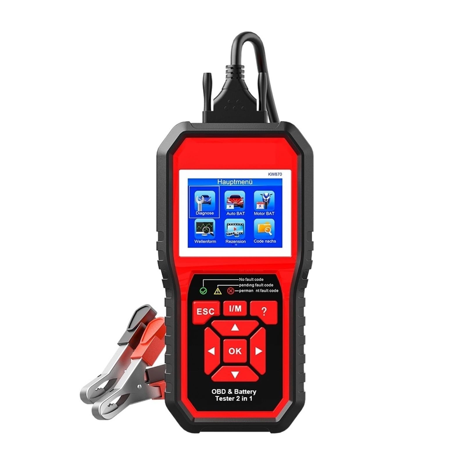 Probador De Batería Motocicleta Y Coche 6V 12V, Herramienta Diagnóstico, Escáner, Función 2 En 1, Herramientas Prueba Carga Arranque Detección Rápida Precisa