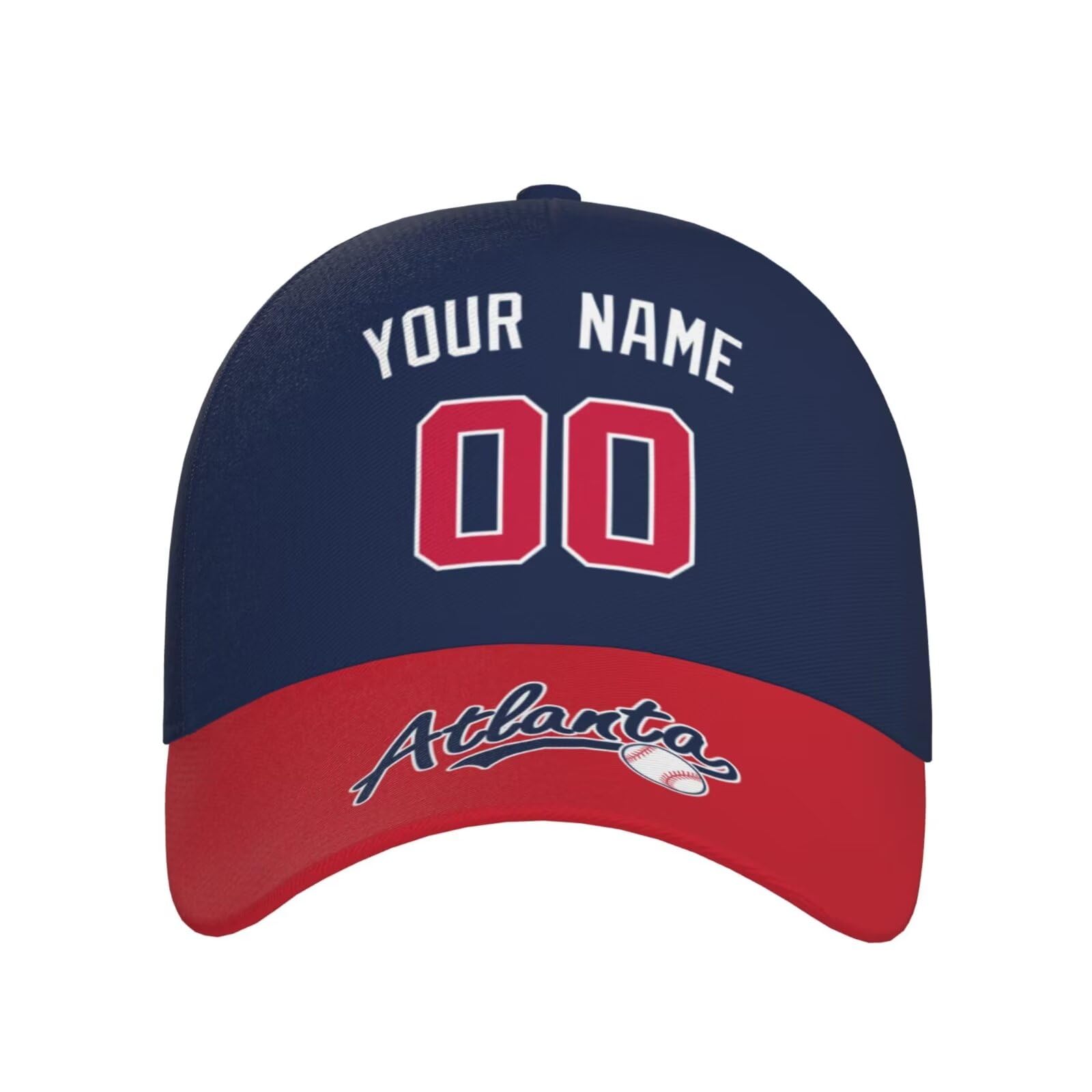 INAOO Atlanta Cap Adjustable Hat Custom Name Number for Men Women Youth Gifts