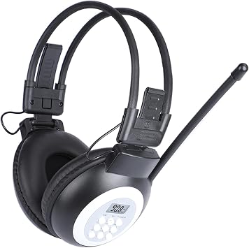 Radio Headphones Portable Stereo FM Radio with Best Reception, DSP Digital Personal Wireless Headset with Preset Stations, AA Battery Operated for Walking, Traveling, Jogging HRD-308