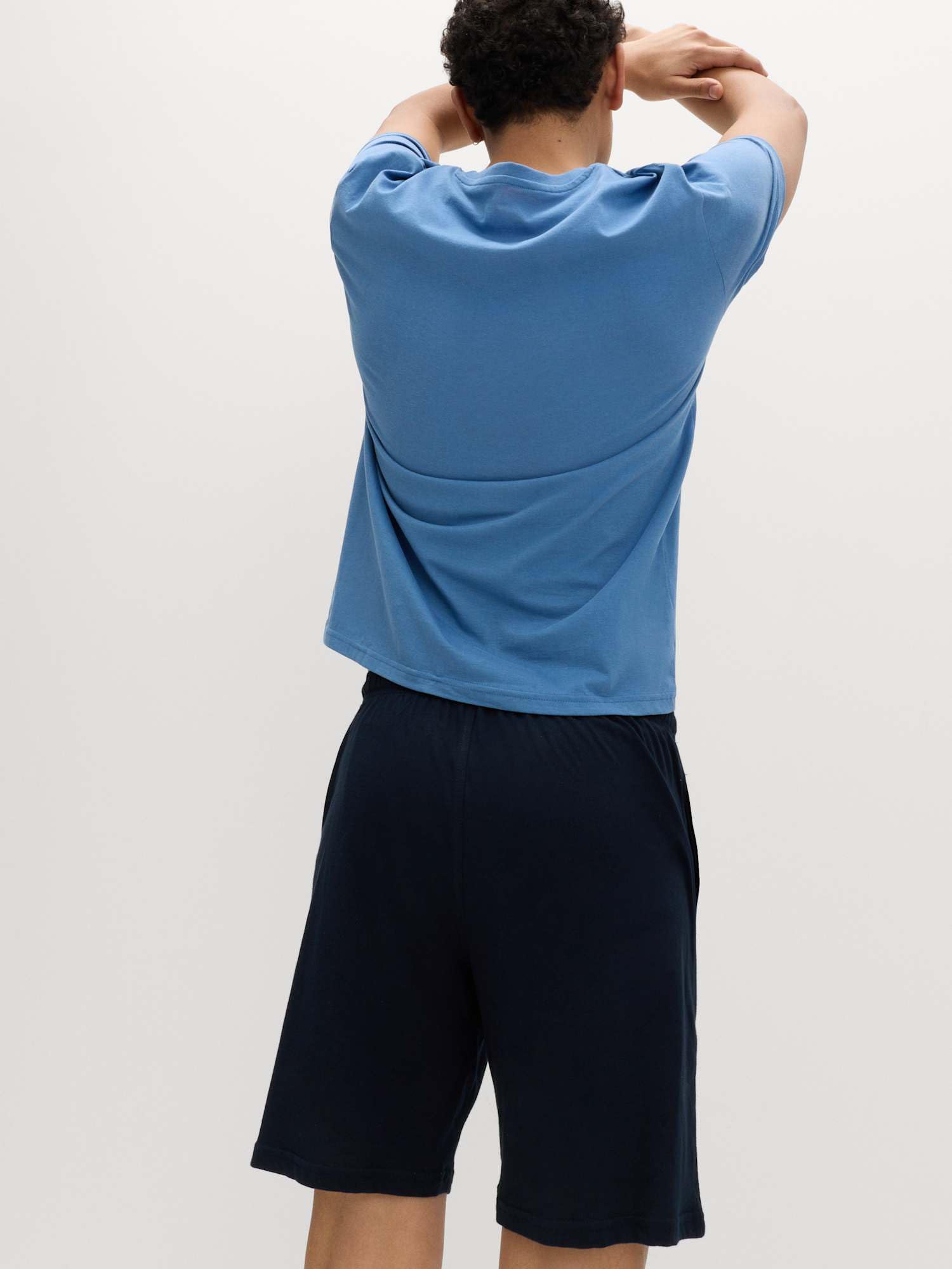 Marks & Spencer Conjunto de Pijama de Algodón Puro para Hombre, Ajuste Normal, Cintura con Cordón, con Bolsillos