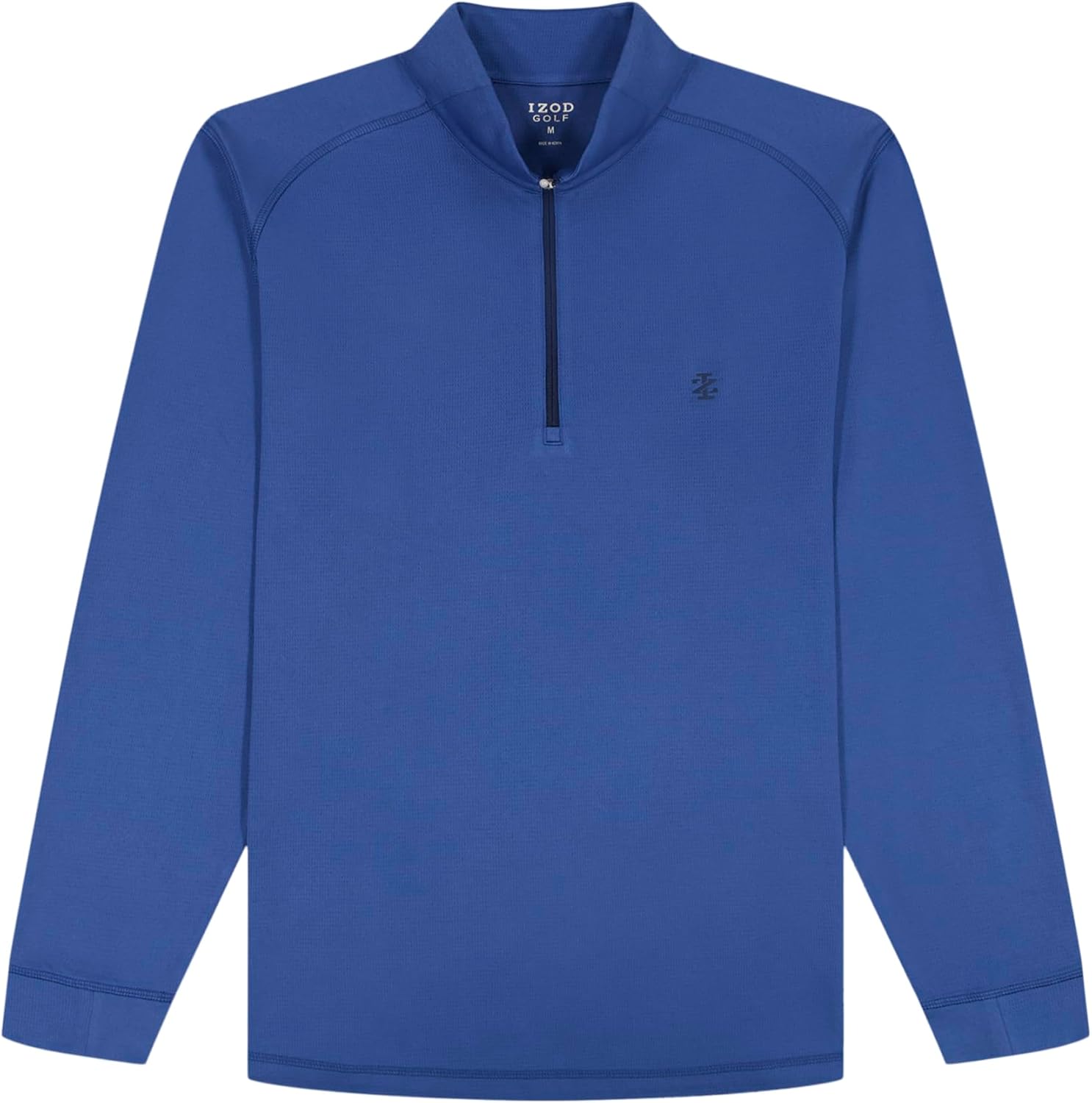 IZOD Men's Swingflex Golf Pro Mesh Quarter Zip Long Sleeve Shirt