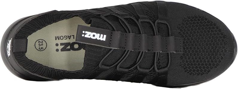 Amazon | [モズ] ゴムひもスリッポン MZ61801 レディース BLK/BLK 23