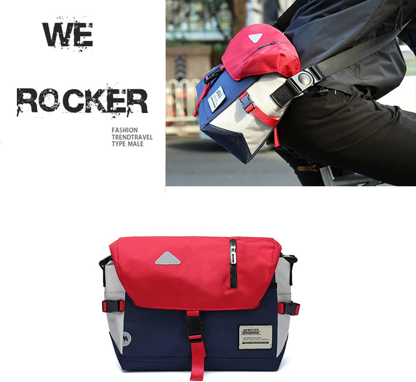 Classic Messenger Bag-Durable,Water-Resistant Small Messenger Laptop Bag for Men Women Crossbody Bike Satchel Message