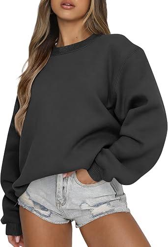 Oversized Sweatshirt for Women Long Sleeve Crewneck Sweatshirts Cozy Fleece Pullover Sweaters Casual Mama Sweatshirt