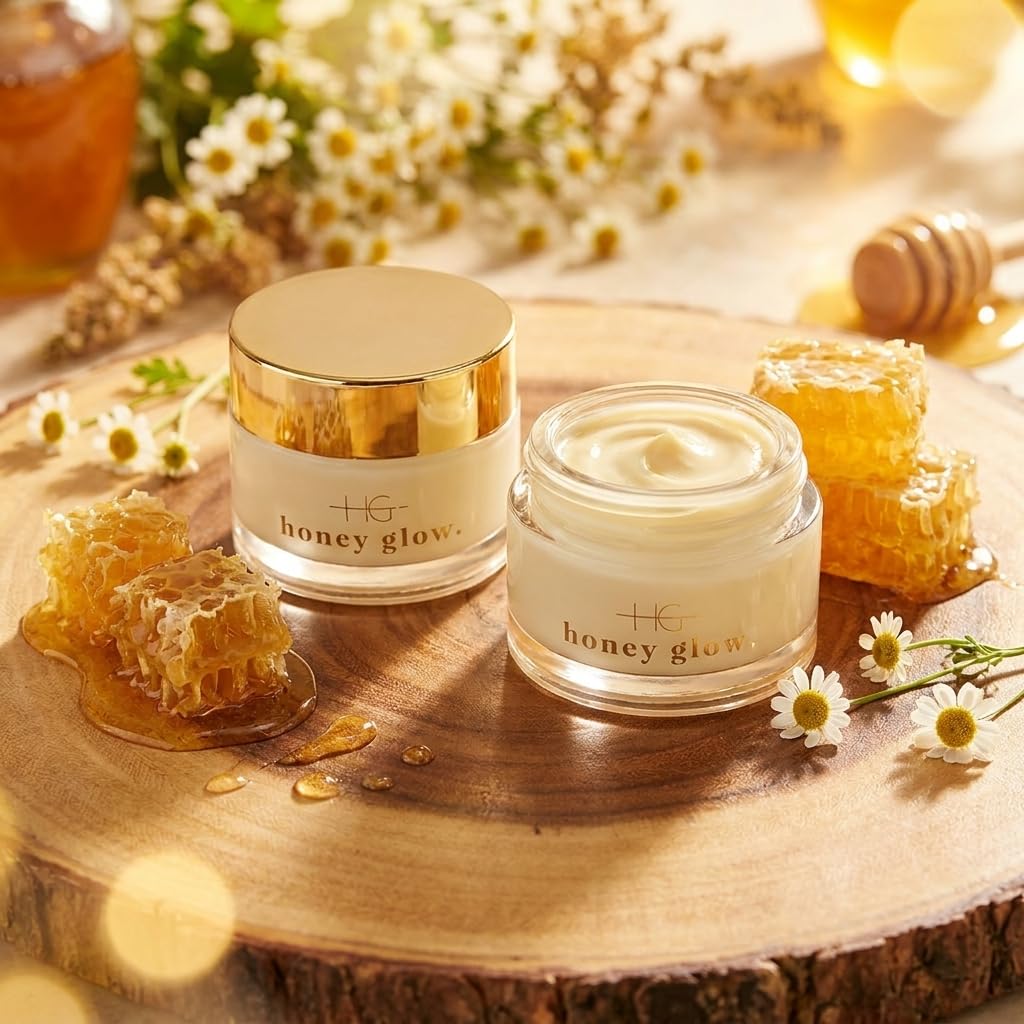 Honey Glow Duo Ultra nawilżający krem do twarzy z ceramidami i miodem, SPF 15 (2 x 50 ml) – lekki krem na dzień z niacynamidem, kwasem hialuronowym i przeciwutleniaczami