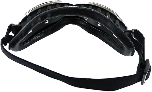 Miniatura 3 de Anteojos de seguridad para motociclismo, motonetas, medio casco clásico para Vespa, estilo aviador, plegable con lentes transparentes