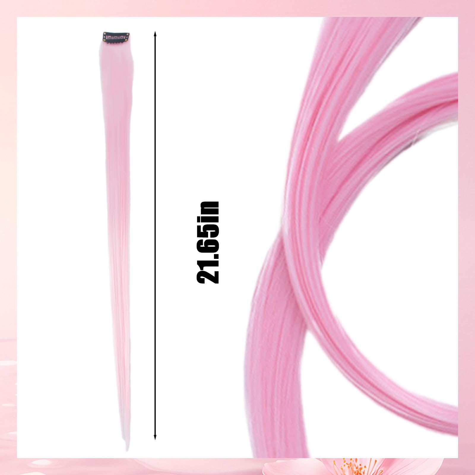 AYNKH 40 PCS Wig Pieces, Hair Extensions,Wig Extensions, Hanging Ear Dyed Hair Pieces - Image 2